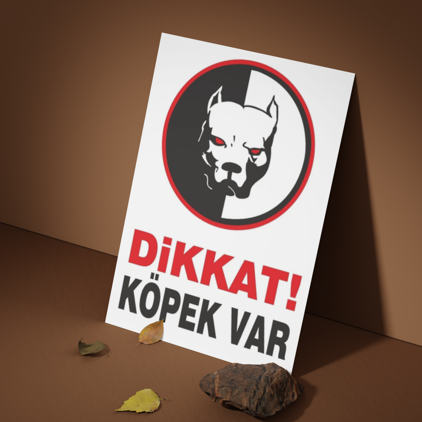 Dikkat Köpek Var Tabelası Bulldog, 25x35 cm Dayanıklı Uyarı Levhası