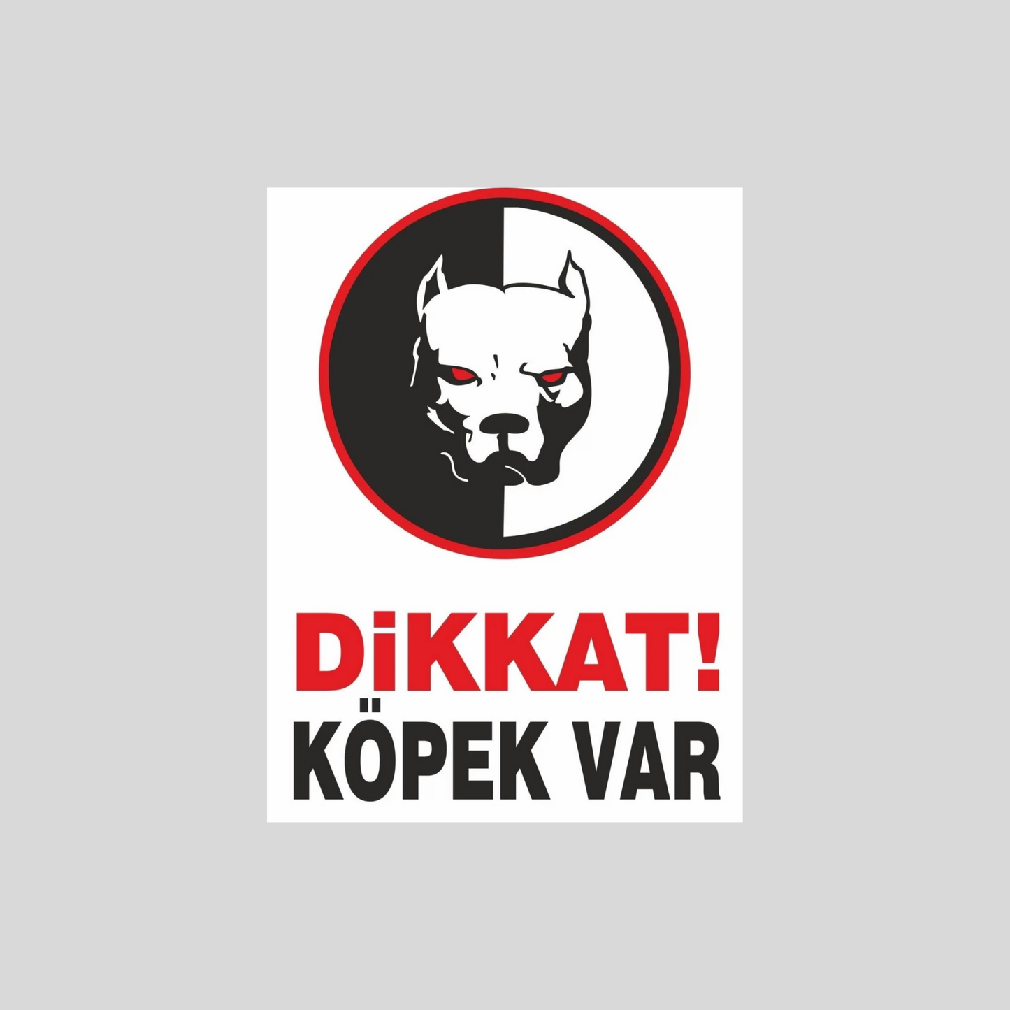 Dikkat Köpek Var Tabelası Bulldog, 25x35 cm Dayanıklı Uyarı Levhası