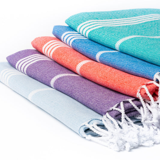 Happynesso Buldan Denizli Peştemal 90x180 cm – Çizgili, Süper Emici, 5 Renk