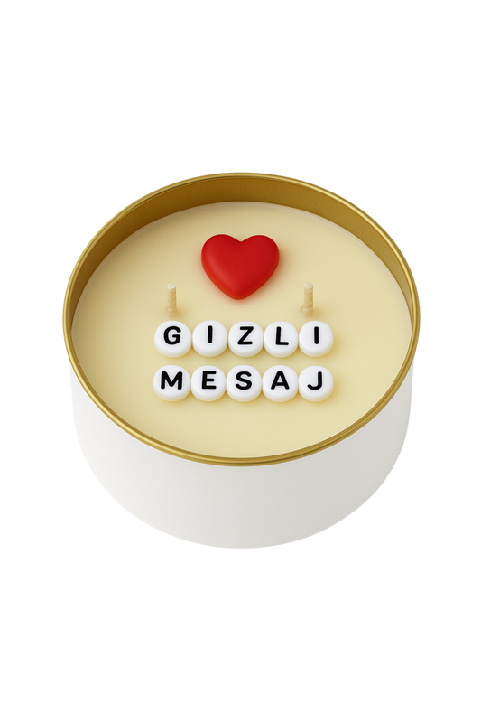 Gizli Mesajlı Hediyelik Sürpriz Mesajlı Soya Mum