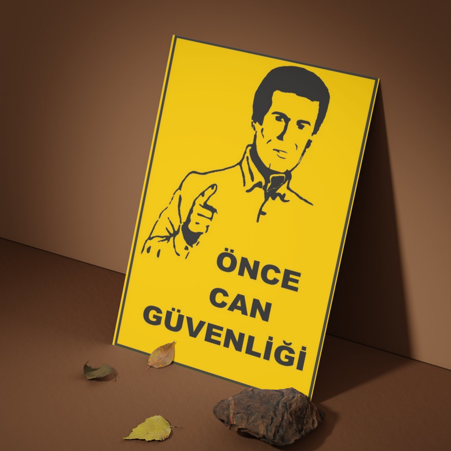 Önce Can Güvenliği Levhası, 25x35 cm Dayanıklı Tabela