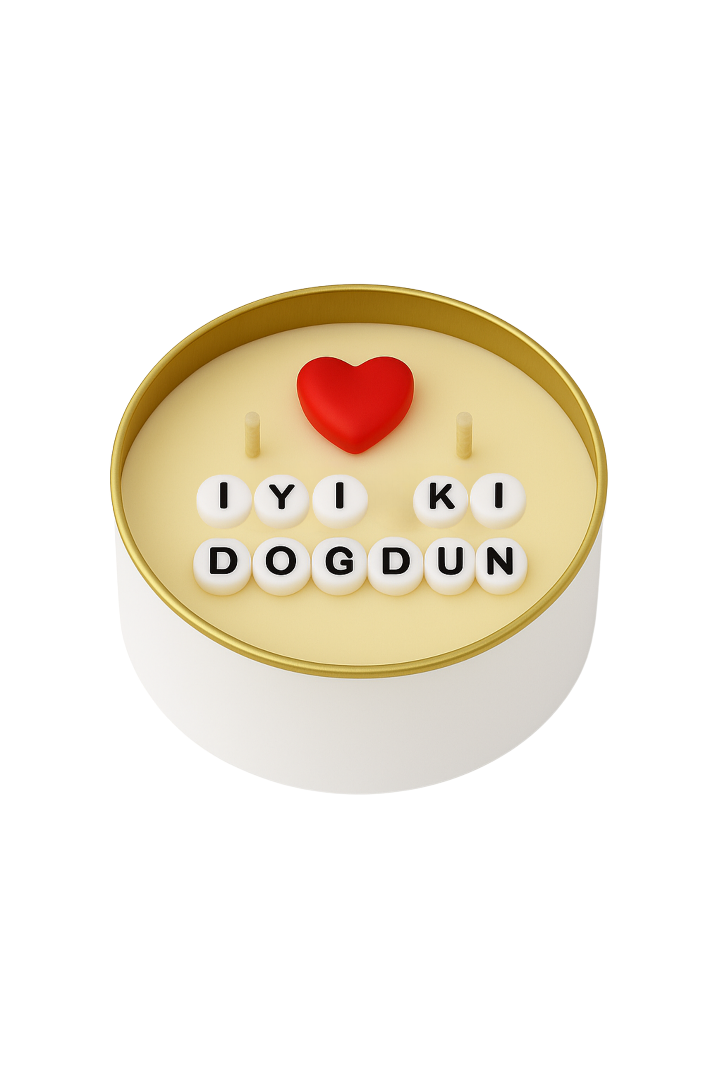 Gizli Mesajlı Hediyelik Sürpriz Mesajlı Soya Mum