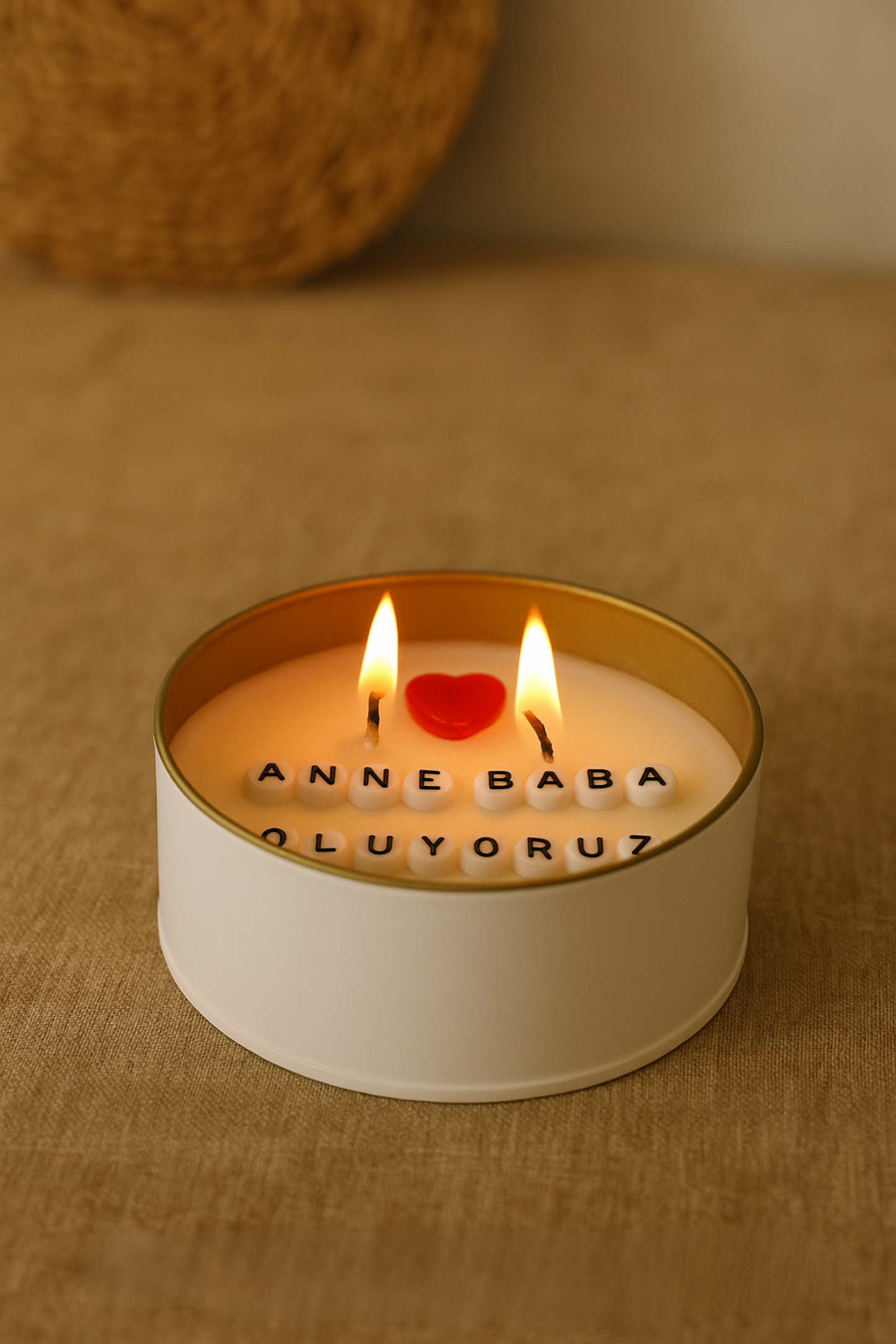 Gizli Mesajlı Hediyelik Sürpriz Mesajlı Soya Mum