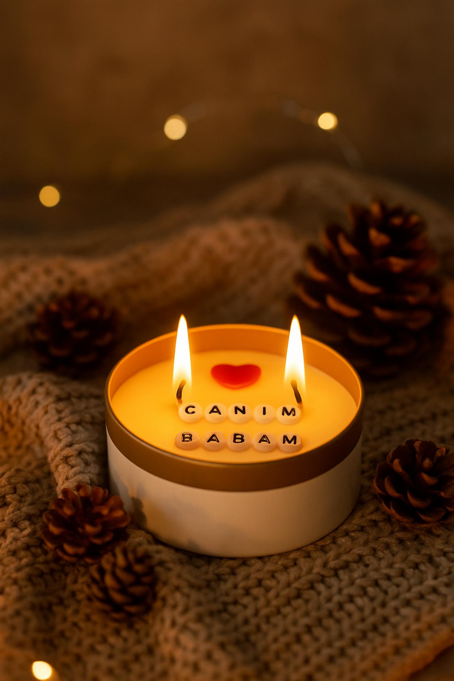 Gizli Mesajlı Hediyelik Sürpriz Mesajlı Soya Mum