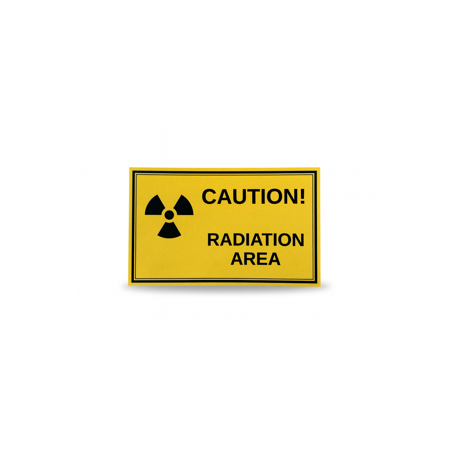 Caution Radiation Area uyarı tabelası 30x20 cm forex baskı beyaz fon