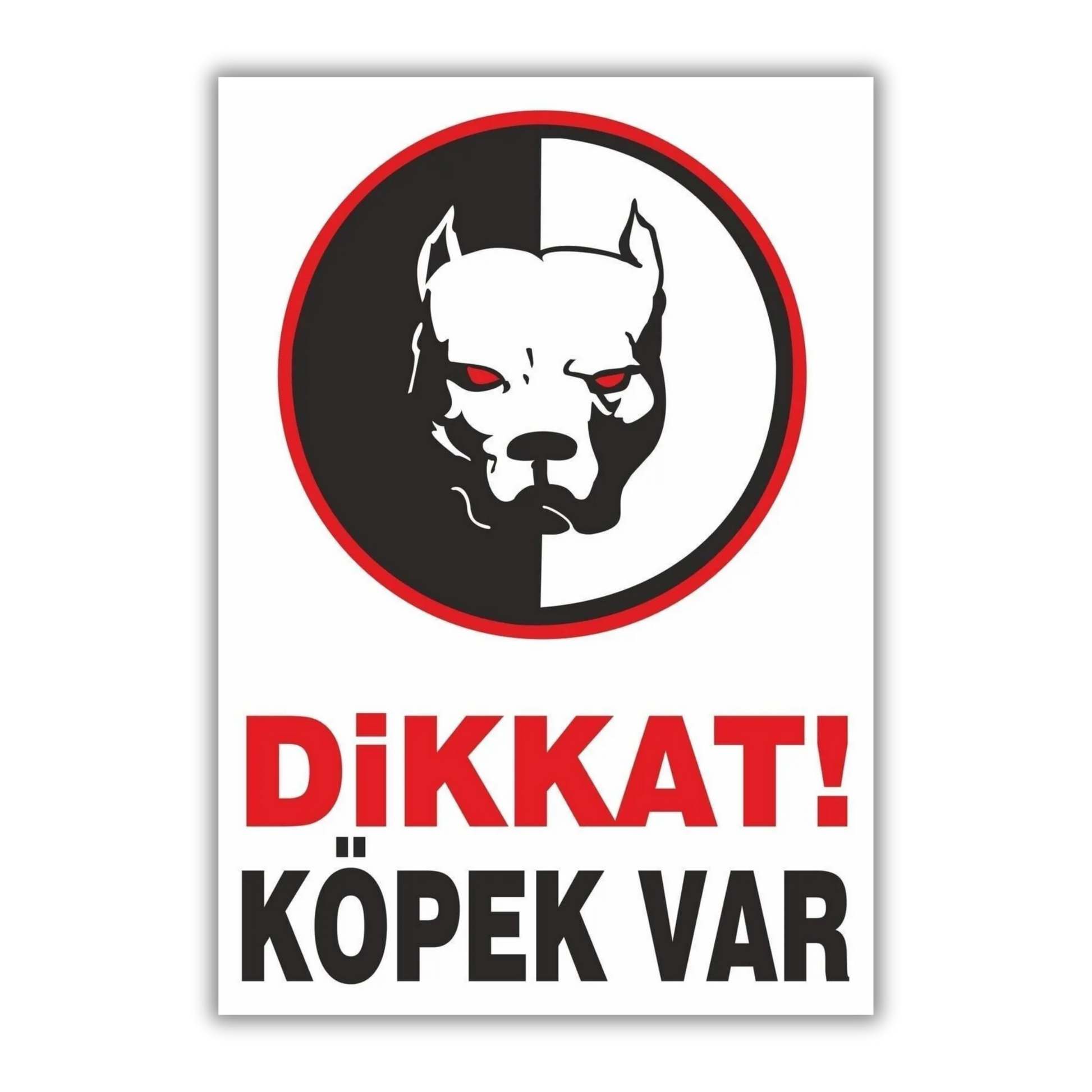 Dikkat Köpek Var uyarı levhası bulldog köpek görselli, 25x35 cm ölçüde dayanıklı forex tabela