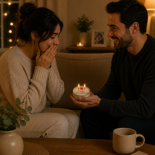 Seni seviyorum yazılı gizli mesajlı kokulu mum - sevgiliye romantik hediye sevgililer günü özel mum