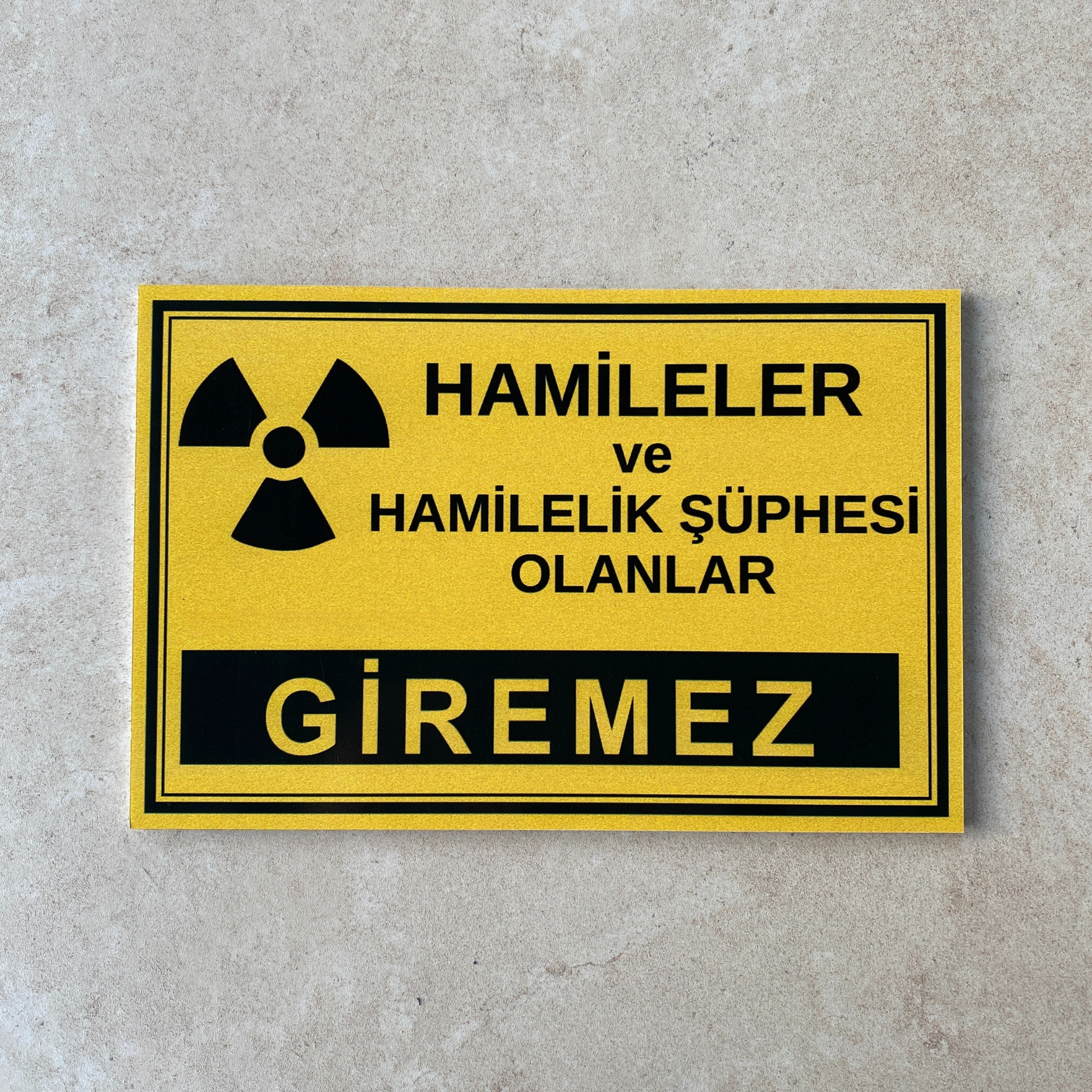 30x20 cm hamileler giremez forex levha beton yüzey üzerinde