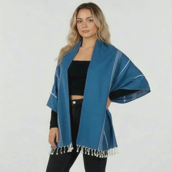 Happynesso Buldan peshtemal towel in 5 colors – navy, red, turquoise, light blue, purple – 60% cotton 40% polyester, quick-dry, Made in Turkey