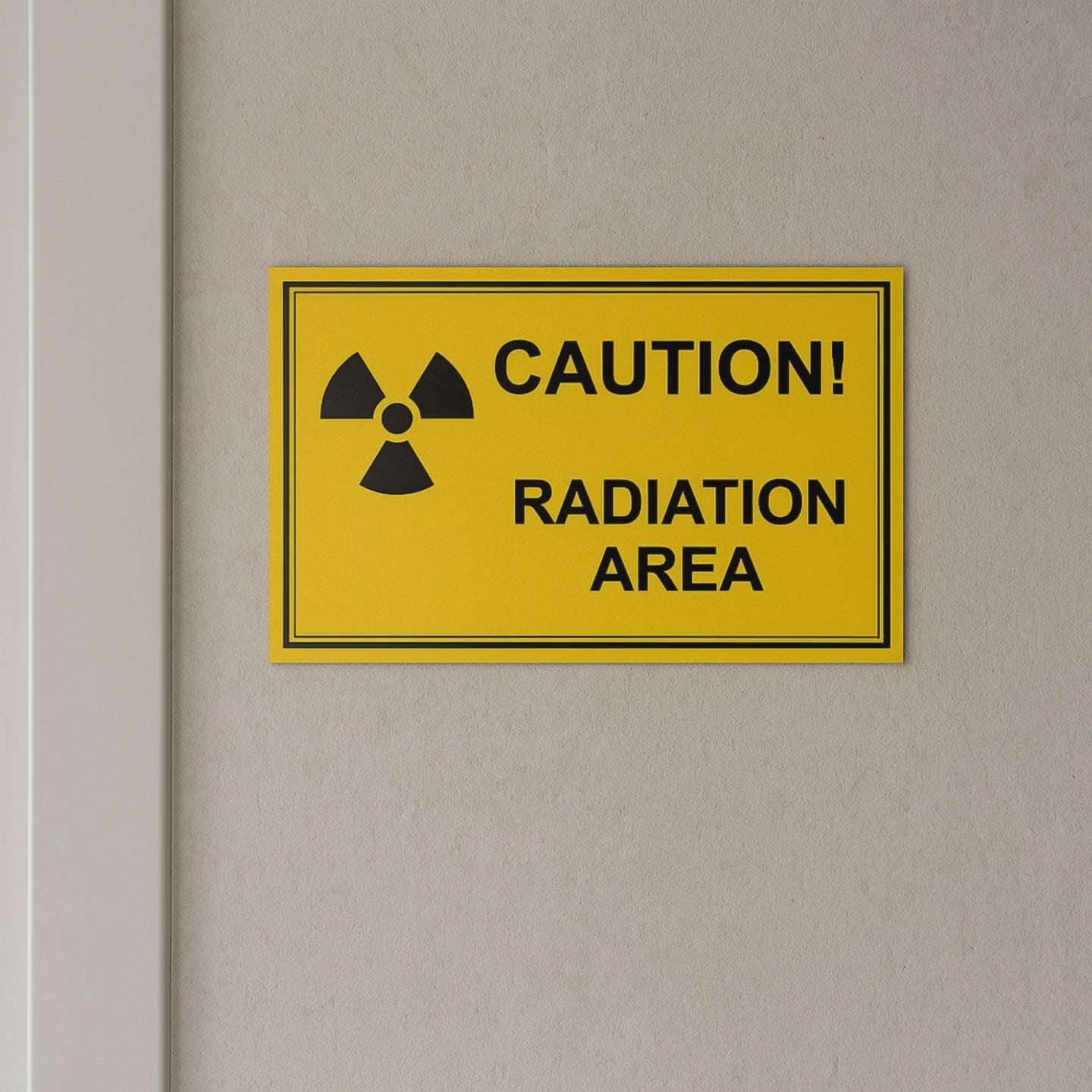 Caution Radiation Area uyarı tabelası 30x20 cm forex baskı duvara montaj tanıtım videosu