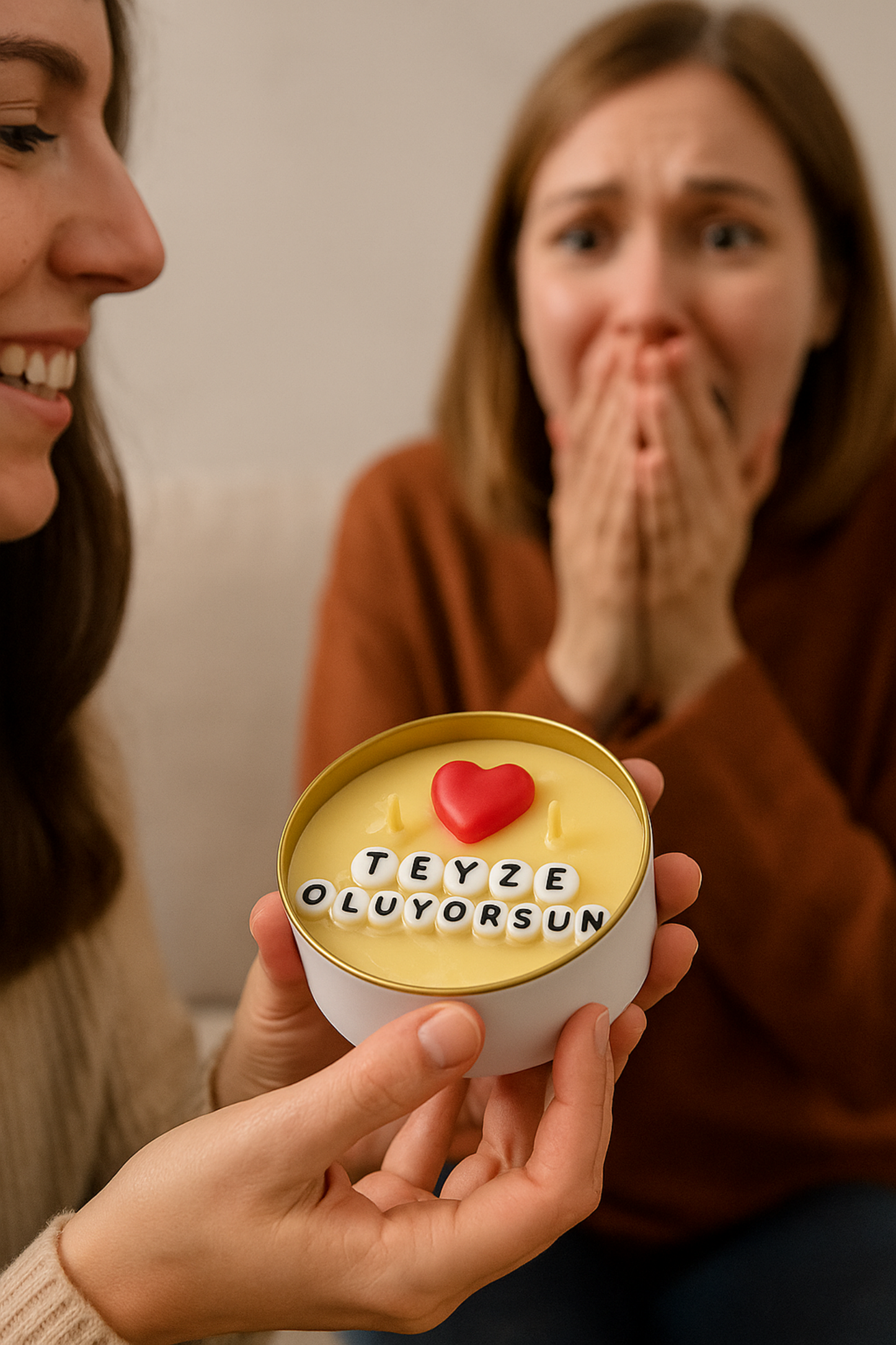 Gizli Mesajlı Hediyelik Sürpriz Mesajlı Soya Mum
